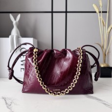 [Loewe] 로에베 Flamenco Purse 플라멩코 퍼스 미디엄 크로커다일 엠보스 레더 백 가방