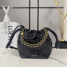 [Loewe] 로에베 Flamenco Purse 플라멩코 퍼스 미니 크로커다일 엠보스 레더 백 가방