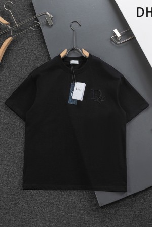 디올(DIOR) 로고 자수 반팔 티셔츠 의류