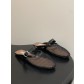 알라이아(ALAIA) 크리스탈 메쉬 발레리나 뮬 신발