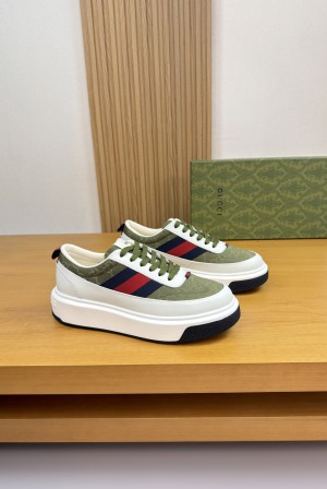[Gucci] 구찌 프리미엄 나파 & 토템 자카드 레저 스니커즈 신발