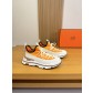 [Hermes] 에르메스 프리미엄 나파 레더 & 스트레치 패브릭 스니커즈 신발