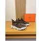 [Hermes] 에르메스 프리미엄 나파 레더 & 스트레치 패브릭 스니커즈 신발