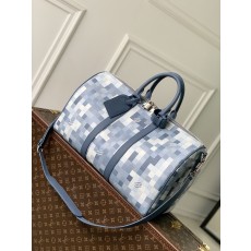 [Louis Vuitton] LV 루이비통 Keepall 키폴 반둘리에 45 - 다모플라주(Damoflage) 블루 데님 가방