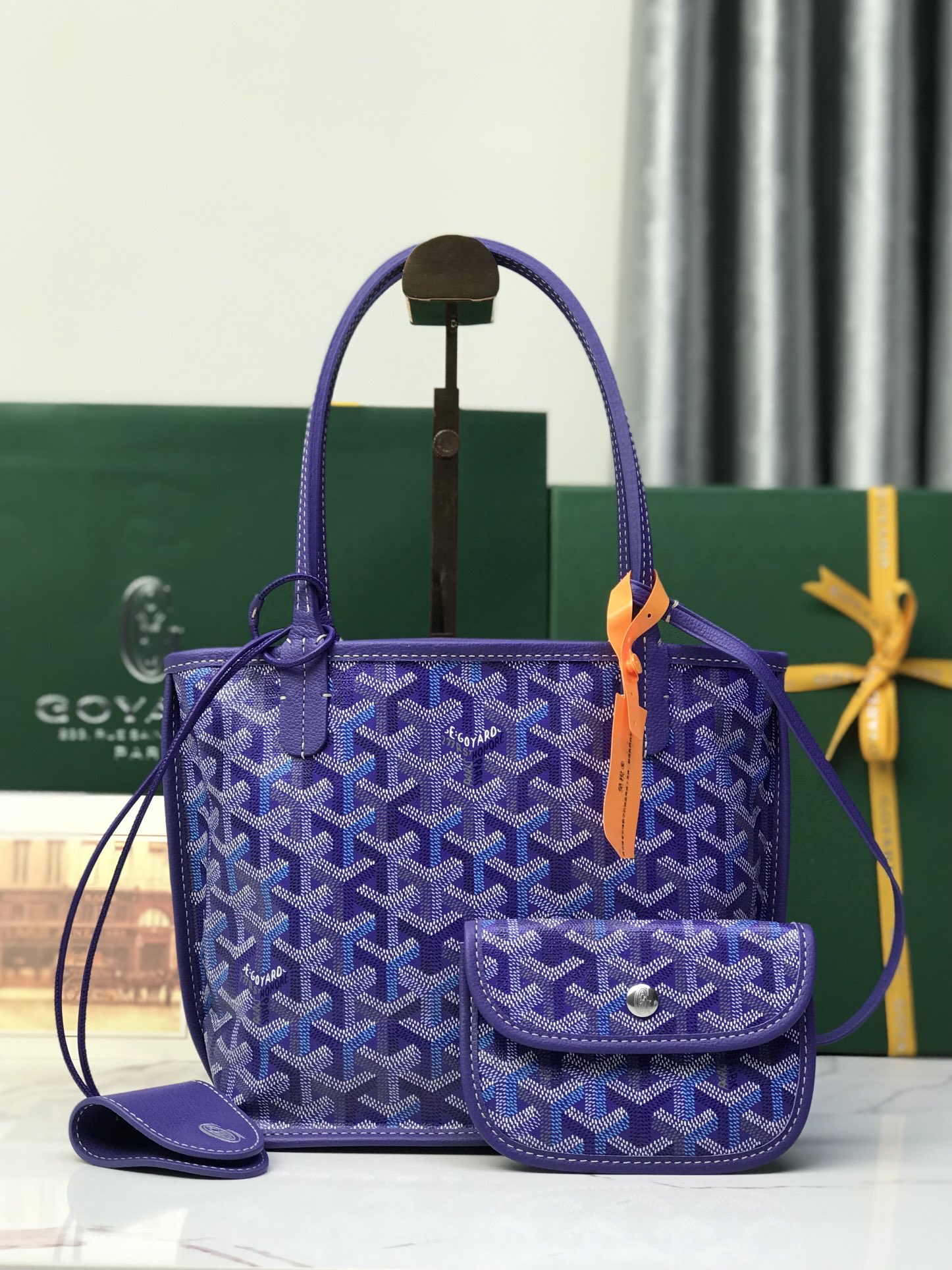 [Goyard] 고야드 2026년 한정판 안주(Anjou) 미니 - 블루베리 퍼플 (Blueberry Purple) 가방