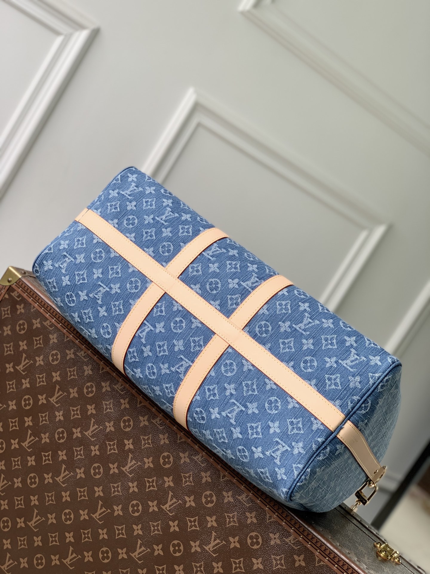 [Louis Vuitton] LV 루이비통 Keepall Bandoulière 키폴 반둘리에 45 - 모노그램 블루 데님 가방