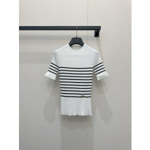 디올(DIOR) 스트라이프 반팔 니트 의류