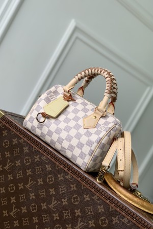 [Louis Vuitton] LV 루이비통 Speedy Bandoulière 20 스피디 반둘리에 20 - 화이트 다미에 아주르 토트벡 가방