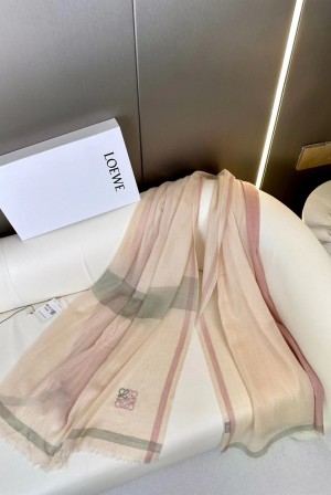 로에베(LOEWE) 라이트 체크 롱 목도리 스카프