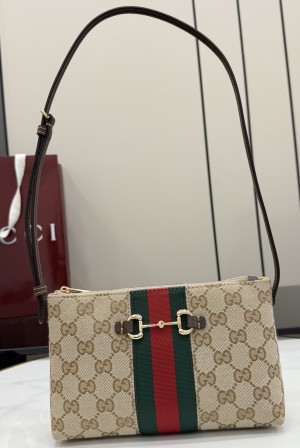[Gucci] 구찌 Generation 26SS 홀스빗 웹 GG 캔버스 미니 숄더백 가방