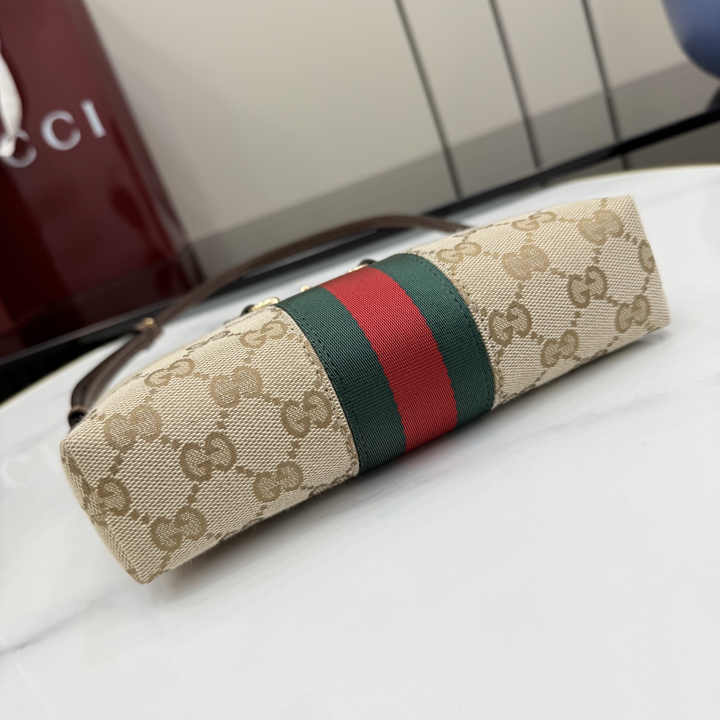 [Gucci] 구찌 Generation 26SS 홀스빗 웹 GG 캔버스 미니 숄더백 가방