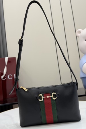 [Gucci] 구찌 26SS 홀스빗 웹 레더 미니 숄더백 가방