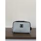 [Chanel] 샤넬 26M Coco Beach 코코 비치 캔버스 코스메틱 파우치 백 가방