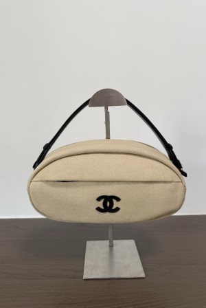 [Chanel] 샤넬 26M Coco Beach 코코 비치 캔버스 럭비 백 힙색 가방