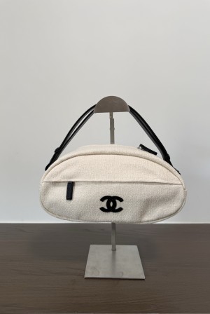[Chanel] 샤넬 26M Coco Beach 코코 비치 캔버스 럭비 백 힙색 가방