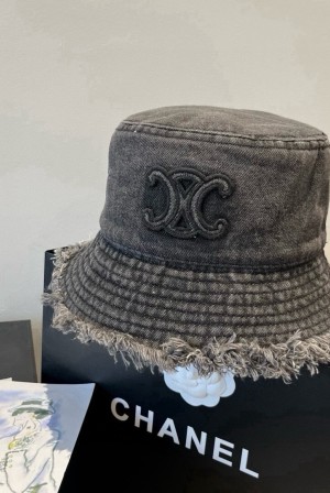 셀린느(CELINE) 데님 버킷햇 모자