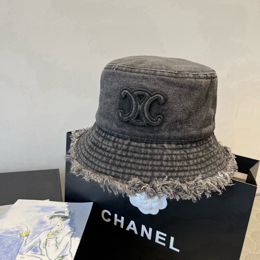 셀린느(CELINE) 데님 버킷햇 모자