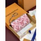 [Louis Vuitton] LV 루이비통 모노그램 자카드 로미 키 파우치 (코튼 핑크) 지갑