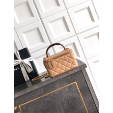 [Chanel] 샤넬 26SS 톨토이즈 쉘 핸들 Vanity 배니티 케이스 (브라운) 가방