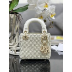 [Lady Dior] 디올 레이디 디올 마이크로 초미니 자수 진주 백 (밀크 화이트) 가방