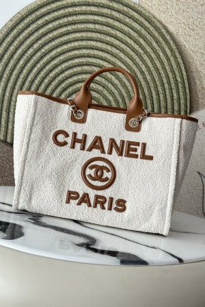 [Chanel] 샤넬 뉴 시즌 투인원 캔버스 쇼퍼 백 토트백 (화이트) 가방