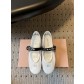 미우미우(MIU MIU) 패브릭 메리제인 플랫슈즈 신발