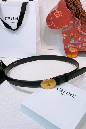 [Celine] 셀린느 트리오페 오발 버클 리버시블 레더 벨트 (2.5cm)