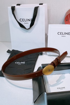 [Celine] 셀린느 트리오페 오발 버클 리버시블 레더 벨트 (2.5cm)