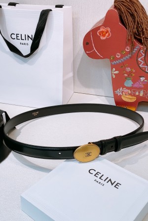 [Celine] 셀린느 트리오페 오발 버클 리버시블 레더 벨트 (2.5cm)