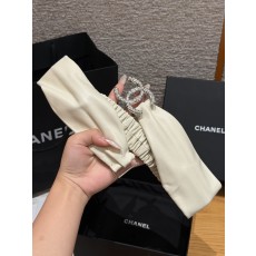 [Chanel] 샤넬 램스킨 셔링 펄 더블C 밴드 벨트 (55mm)
