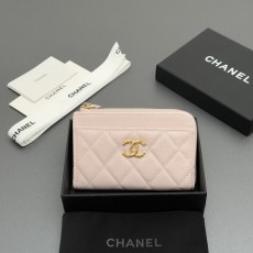 [Chanel] 샤넬 캐비어 가죽 멀티 컬러 젬 지퍼 카드/지갑