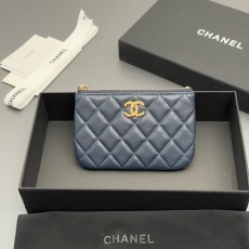 [Chanel] 샤넬 캐비어 가죽 멀티 컬러 젬 엔벨로프 지갑