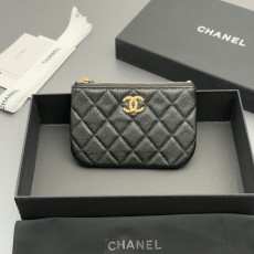[Chanel] 샤넬 캐비어 가죽 멀티 컬러 젬 엔벨로프 지갑