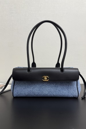 [Chanel] 샤넬 26SS 클래식 퀼팅 볼링백 (블랙&골드) 가방