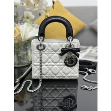 [Dior] 레이디 디올(Lady Dior) 3구 리본 양가죽 미니 백 가방