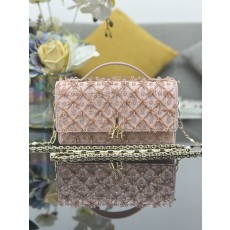 [Dior] 디올 Miss Dior 핑크 자수 비즈 체인백 가방