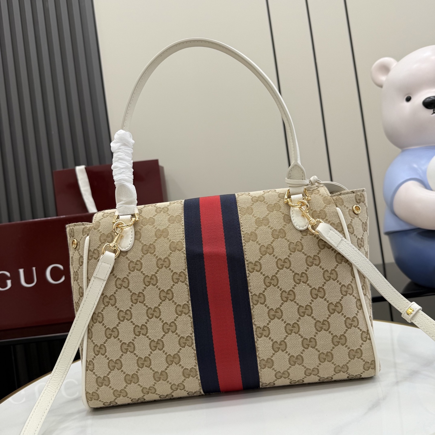 [GUCCI] 구지 파파라초(Paparazzo) 컬렉션 핸드백 (Gucci NY 시리즈, 875018 - 화이트/샌드) 가방