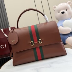 [GUCCI] 구찌 제너레이션 구찌(Generation Gucci) 핸드백 (올 가죽 버전, 875019 - 레드 브라운) 가방