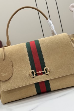 [GUCCI] 구찌 제너레이션 구찌(Generation Gucci) 핸드백 (스웨이드 버전, 875019 - 샌드) 가방
