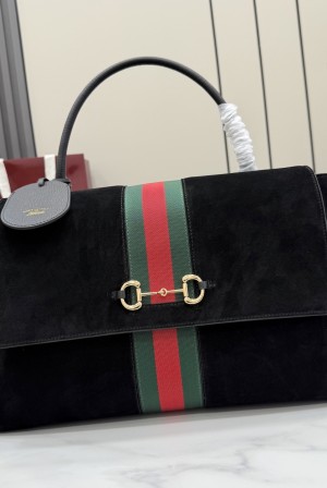 [GUCCI] 구찌 제너레이션 구찌(Generation Gucci) 핸드백 (스웨이드 버전, 875019 - 블랙) 가방