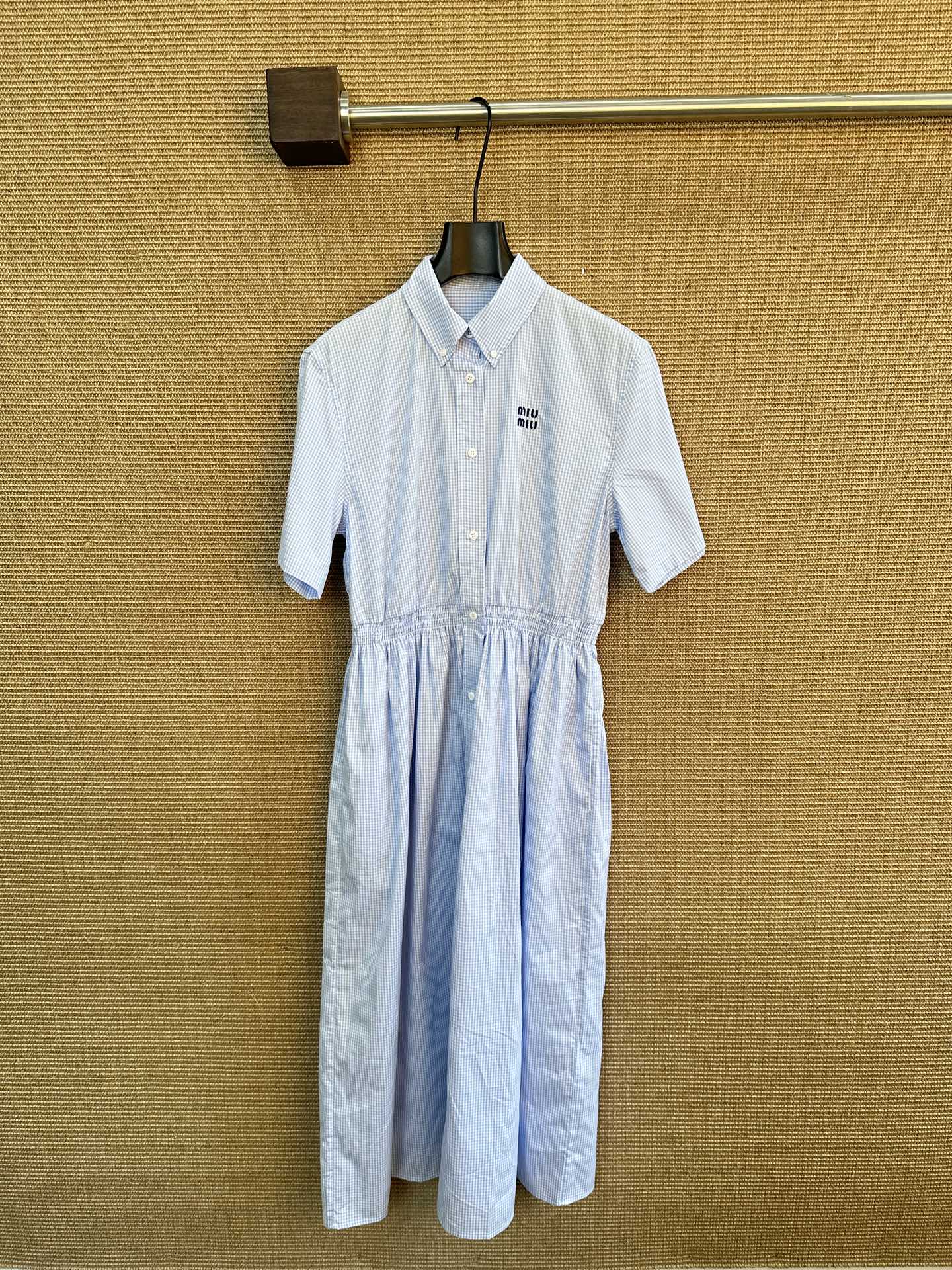 [miumiu] 미우미우 26SS 빈티지 무드 깅엄 체크 원피스 의류