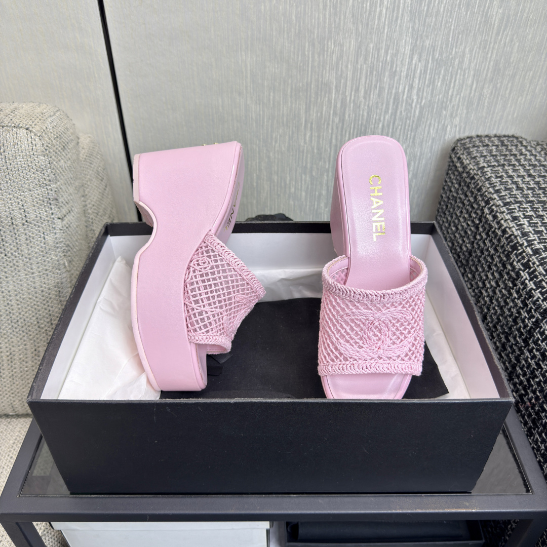 샤넬(CHANEL) 피쉬토 플랫폼 슬리퍼 신발