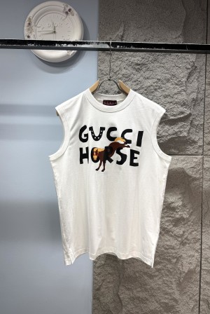 구찌(GUCCI) 카툰 포니 프린트 슬리브리스 상의 의류