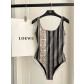 로에베(LOEWE) 스트라이프 원피스 수영복 의류