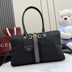 GUCCI 구찌 Gucci 보르세토(Borsetto) 캔버스 핸드백 - 라지 가방