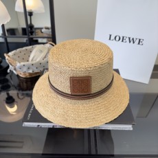 로에베(LOEWE) 라피아 버킷햇 모자