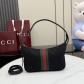 GUCCI 구찌 루네타(Lunetta) 컬렉션 - 블랙 GG 캔버스 숄더/크로스백 가방