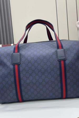 GUCCI 구찌 GG 테니스 라지 여행 가방 (더플백 - 네이비)