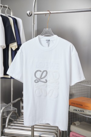 로에베(LOEWE) 패치 자수 로고 반팔 티셔츠 상의 의류