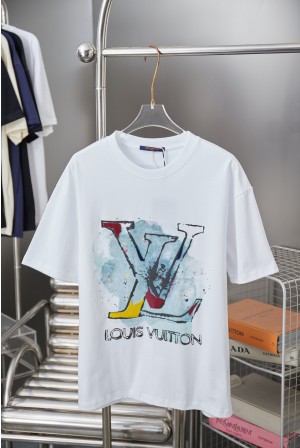 루이비통(LV) 그래피티 자수 반팔 티셔츠 상의 의류